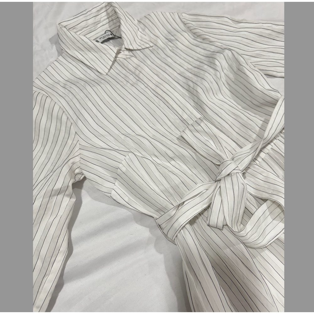 Zara Belted striped dress Size S - Picture 8 of 9